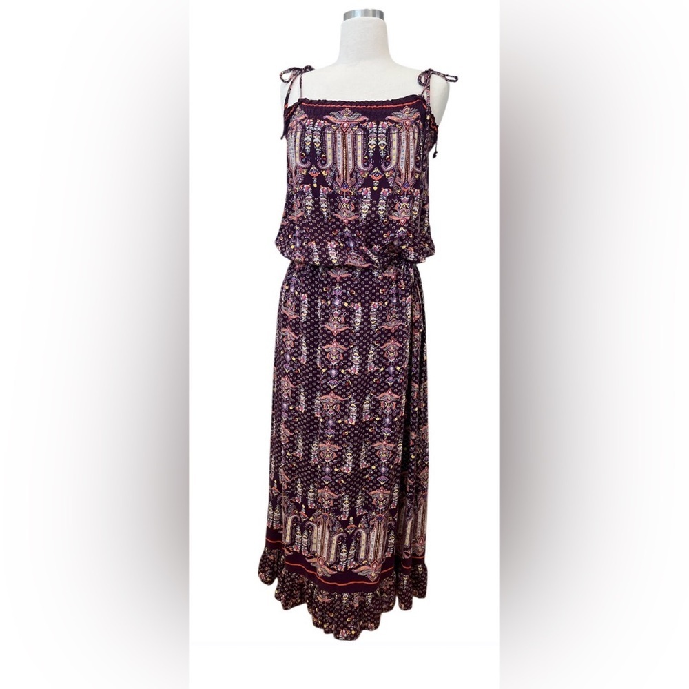 Xhilaration Purple and Pink Maxi Dress